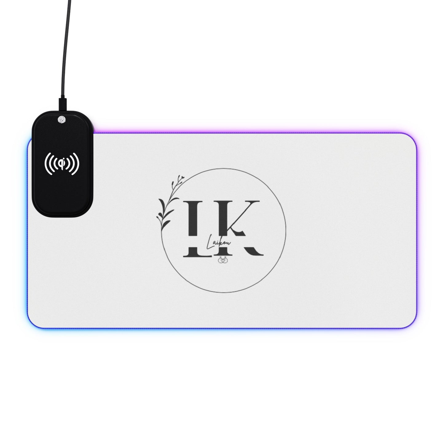 LED Mouse Pad with Wireless Charging