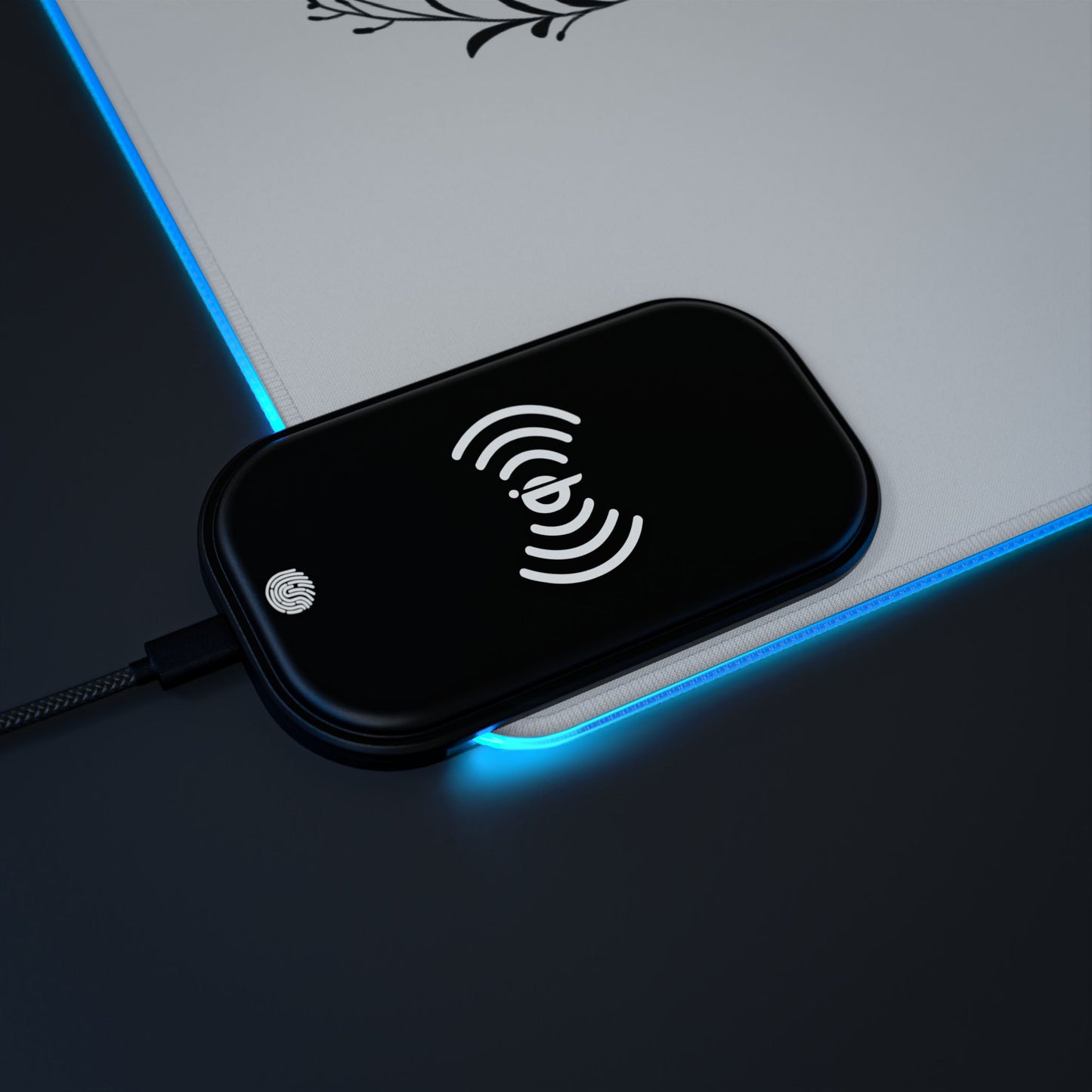 LED Mouse Pad with Wireless Charging
